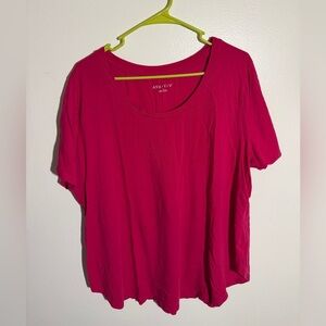 Ava & Viv Women's Fuchsia Short Sleeve Tee